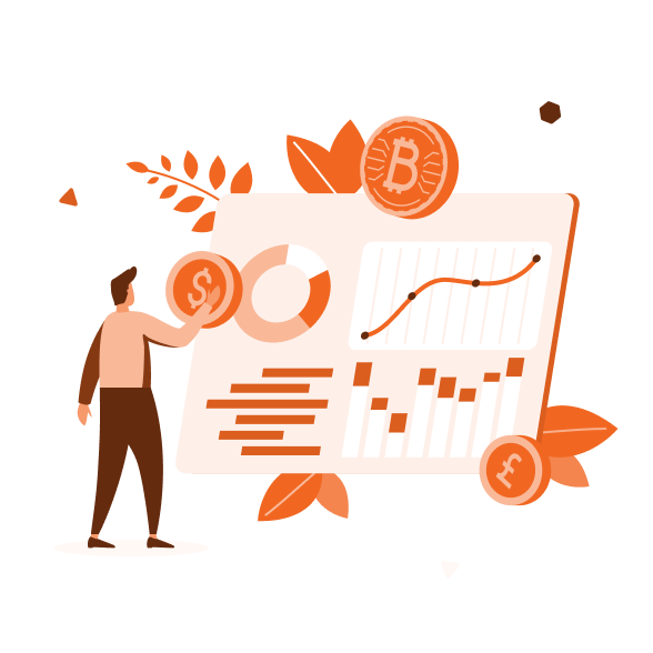 Aero Features trader researching currency exchange rate at digital dashboard