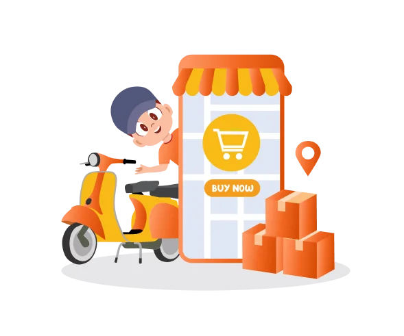 Delivery man tracking address
